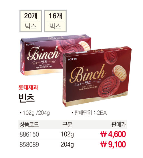 간식류 빈츠(204gx2개/롯데제과)